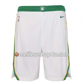 Homme NBA Boston Celtics Shorts Blanc Vert 2018-19 Nike Swingman